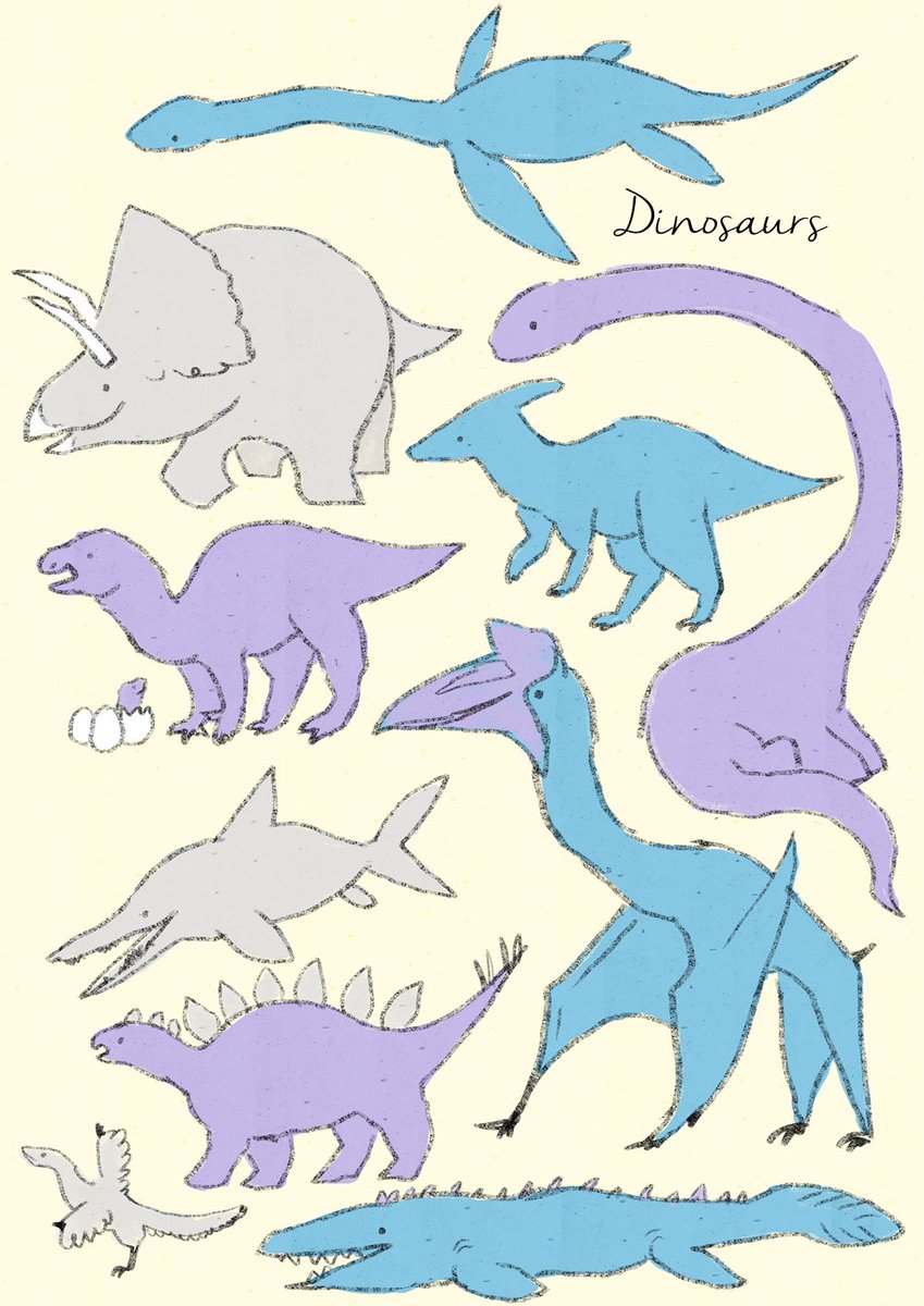 「#恐竜の日 」|ももろ　4／20発売絵本「パンダのパクパクきせつのごはん」のイラスト