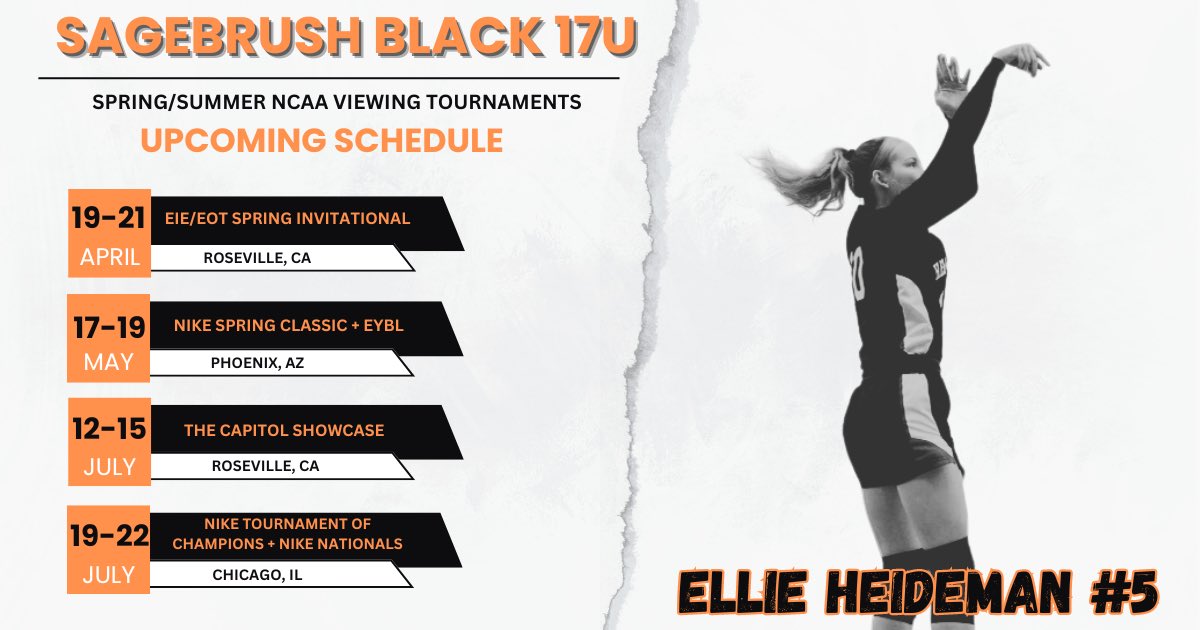 Excited to be playing in Roseville California this weekend at the EOT Spring Invitational with <a href="/HoopsSagebrush/">Sagebrush Hoops</a> ! Here is my tournament schedule