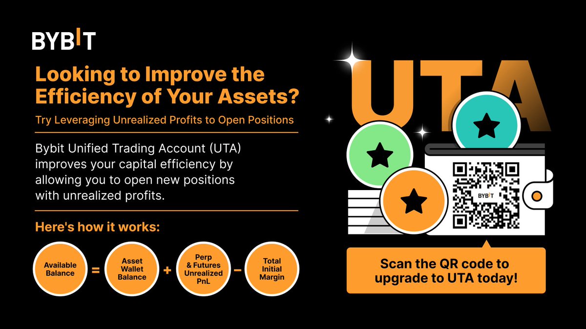 🚀 Transform how you manage your assets with #BybitUTA! Find out how to boost your efficiency and make smarter investments. Tap the link or scan the QR code now!

💫 Join Now: i.bybit.com/203Nabnj

#TheCryptoArk #BybitTrading