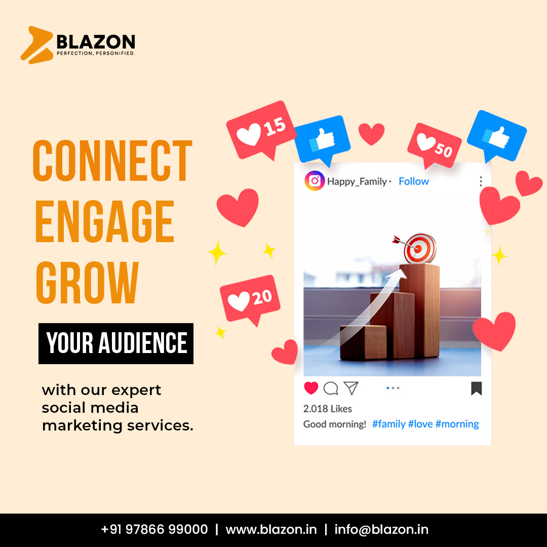 Stop struggling to reach your audience. Our social media marketing services will help you engage, connect, and grow effortlessly🌐📲📈

Call us 📞 +91 97866 99000
Visit us 🔗 blazon.in
.
.
.
#blazon #blazoncorp #socialmedia #socialmediamarketing #technologyservices