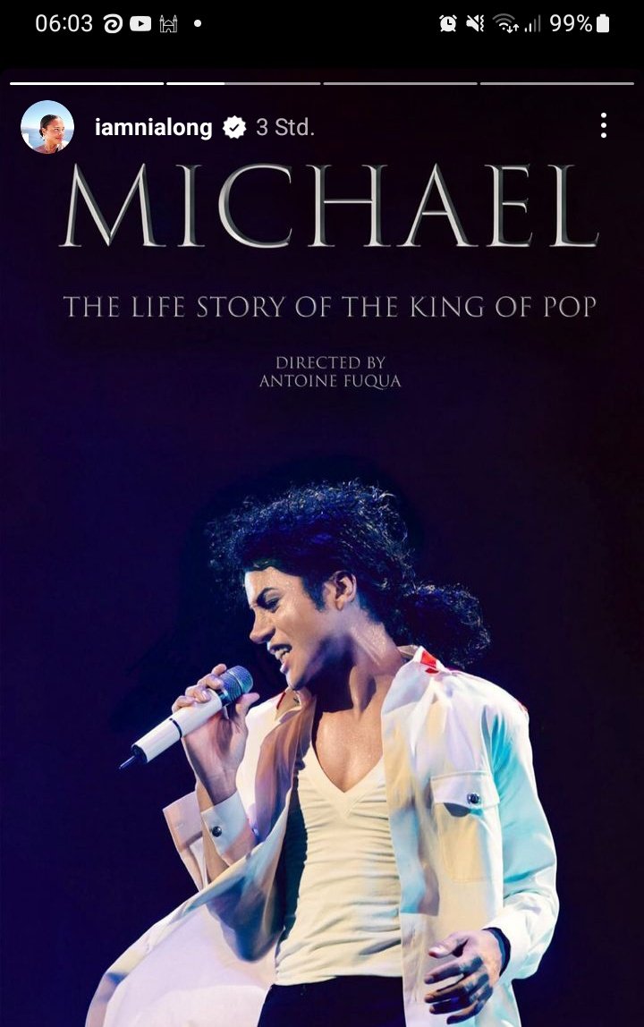 OMG I see 
Nia Long  Instagram story poster Michael Jackson Biopic 
 #MichaelMovie
