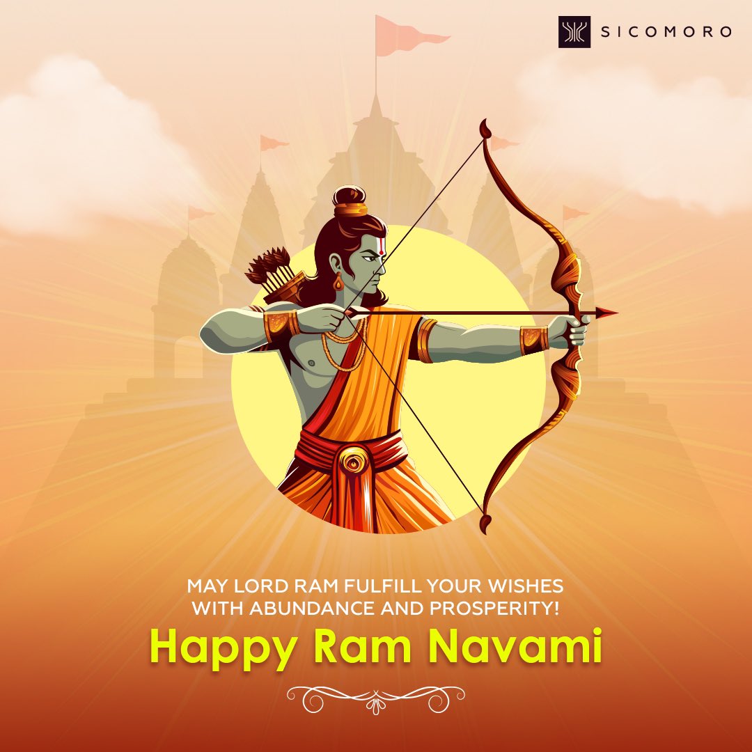 Team Sicomoro wishes everyone a joyous Ram Navami filled with the divine blessings of Lord Rama! 🌟 🙏

 #RamNavami #Blessings #TeamSicomoro #Festival