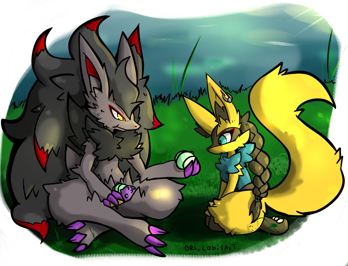 ~ @BlueChrom #lucario #zoroark #pokemon #Fanarts