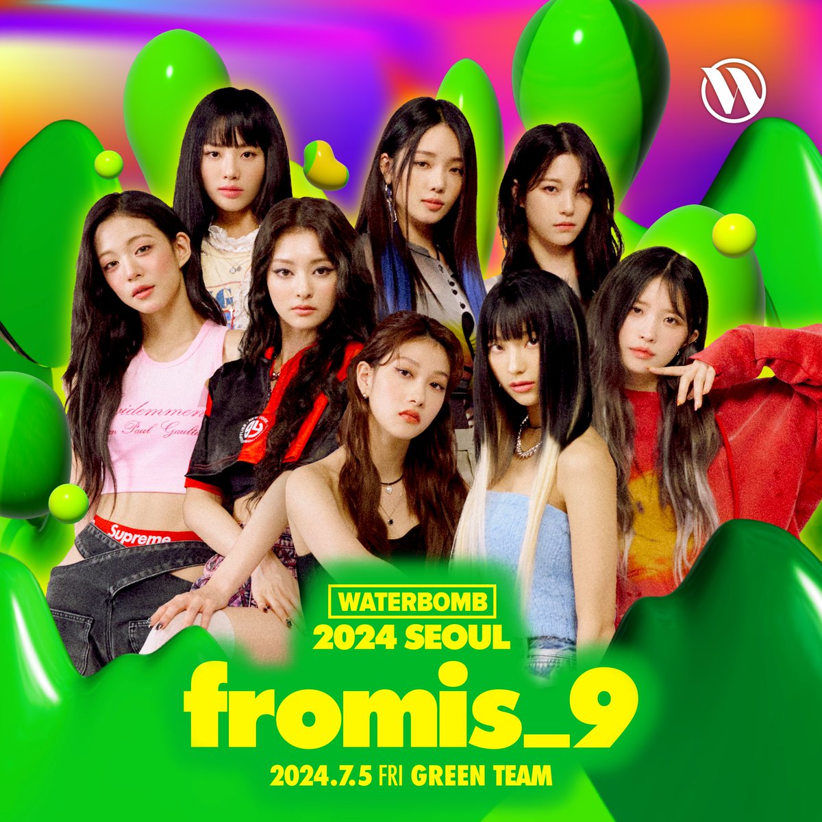 fromis_9 joins the lineup of water music festival, Waterbomb Seoul on July 5

Artists performing on the same day includes ZICO, Baekho, Coogie, Crush, Woo Won Jae, Hwasa and Chungha 

slist.kr/news/articleVi…