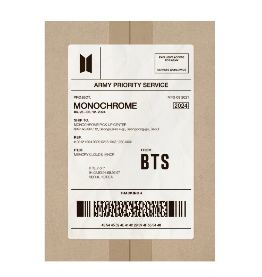 Bangtanxthetic's tweet photo. Idk what's coming but I'm ready
ARMY PRIORITY SERVICE
BTS BTS BTS
BTS IS COMING 
MONOCHROME IS COMING
#MNCR #MNCR_logistic #BTS https://t.co/bkpIipBExg