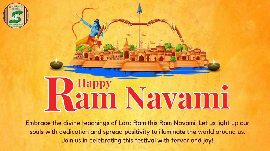 GreenSwelfares's tweet photo. On this sacred day of #RamNavami, let us each be a beacon of light, illuminating the world with prayers of hope and renewal.

As we come together to celebrate, may the flames of our diyas symbolize our collective will to overcome darkness within ourselves. Let us ignite every diya with intentions for peace and harmony to prevail worldwide.⁣

Congratulations to all on this auspicious occasion!