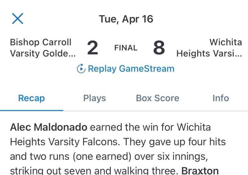 Incredible pair of wins tonight against Bishop Carrol.
6 Innings pitched
4 H
7 K’s
1 ER
3 BB
<a href="/cooperoakley27/">Cooperoakley27</a> with a clutch ab to walk it off first game
<a href="/redravensBB/">CCC Baseball</a>