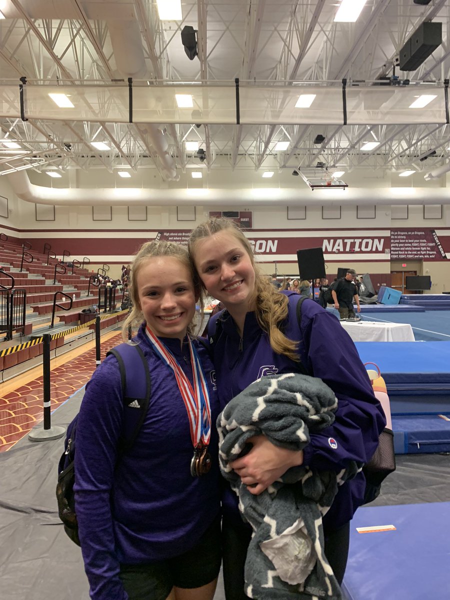 Congratulation Cougars Gymnasts- Emily Thompson and Alyssa Fowler 🐾💜 Emily finished 🥈 in the AA and Alyssa placed in top 8 to qualify both to State Championship!