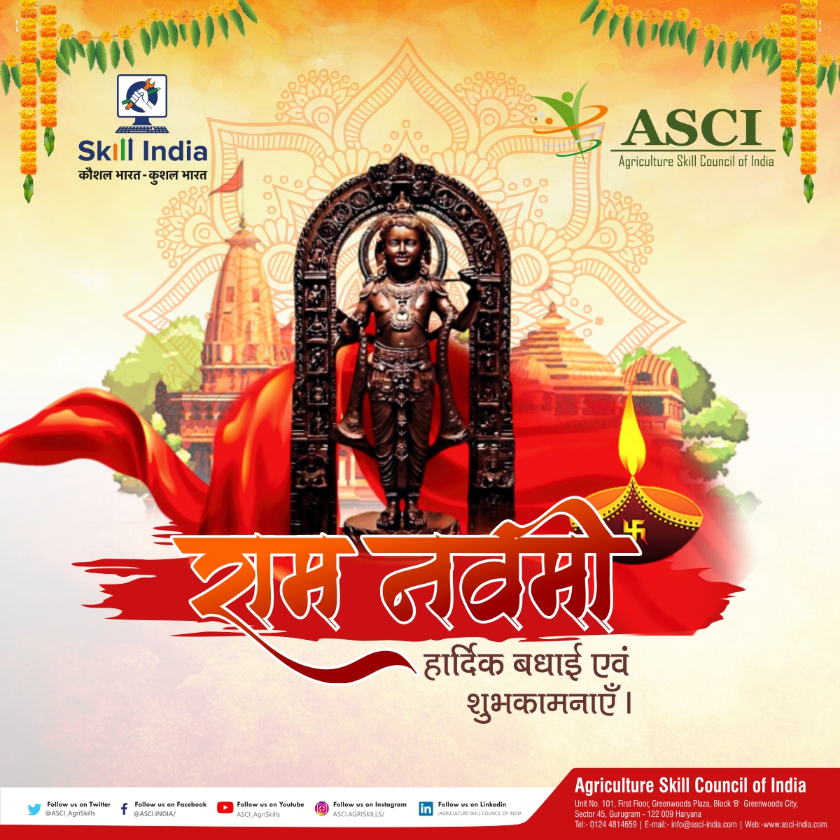 ASCI_AgriSkills's tweet photo. राम नवमी की हार्दिक शुभकामनाएं! https://t.co/b53cBVg4yC
