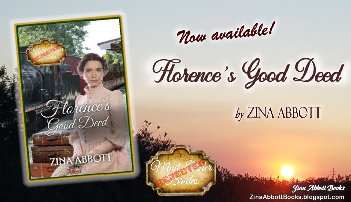 ZinaAbbott's tweet photo. Now Available!
FLORENCE’S GOOD DEED, Rejected Mail Order Brides
https://t.co/nev7SLrI4P
#Historical
#HistFic
#HistoricalFiction
#sweetromance
#Romance
#westernromance
#western
#CleanRead https://t.co/qJru2cAzEf