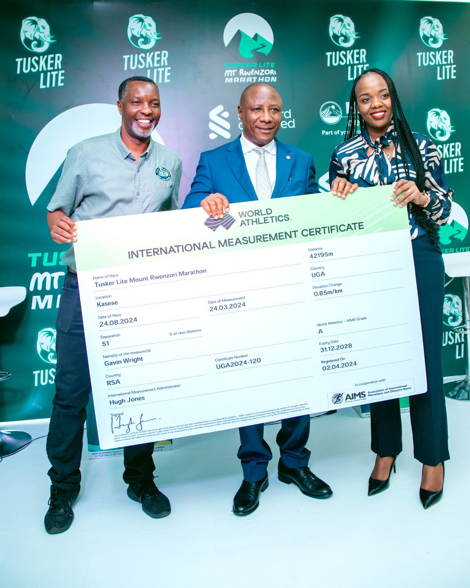 The Tusker Lite Mt Rwenzori Marathon was pleased to announce its certification by the renowned World Athletics Federation (WAF) yesterday 👏 #TuskerLiteRwenzoriMarathon