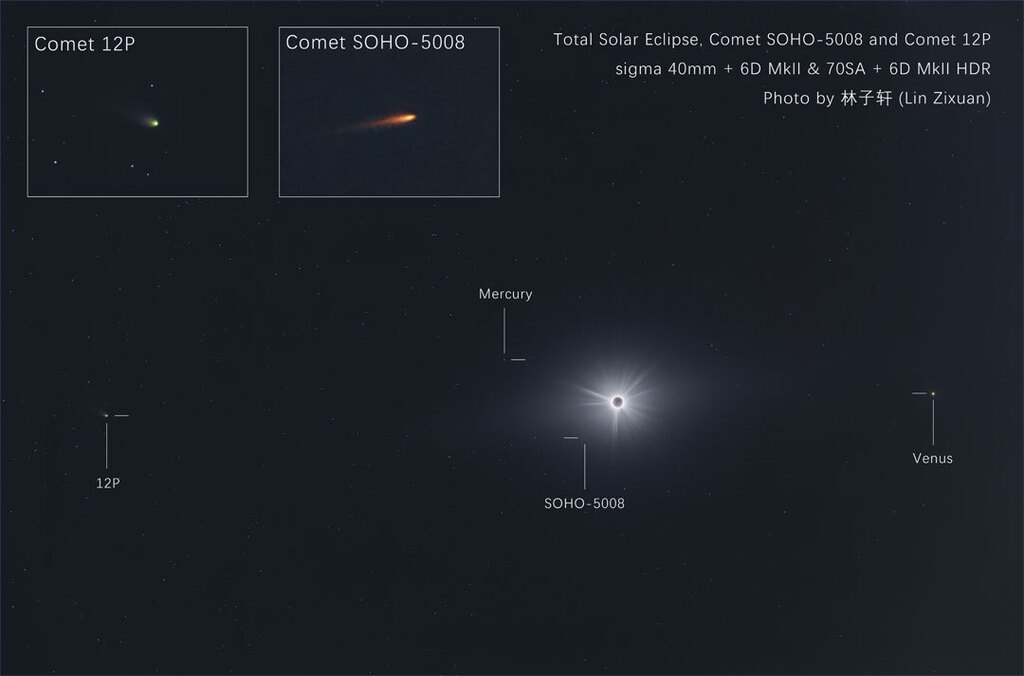 #space #nasa Full Explanation: ift.tt/p7eqysY (Excerpt): Not one, but two comets appeared near the Sun during last week's total solar eclipse. The expected comet was Comet 12P/Pons-Brooks, but it was disappointingly dimmer than many had hoped. However, relatively unkn…