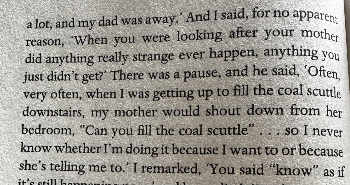 The paradox of whether one is doing it because one wants to or because one is told to — from Adam Phillips’ “Missing out”.