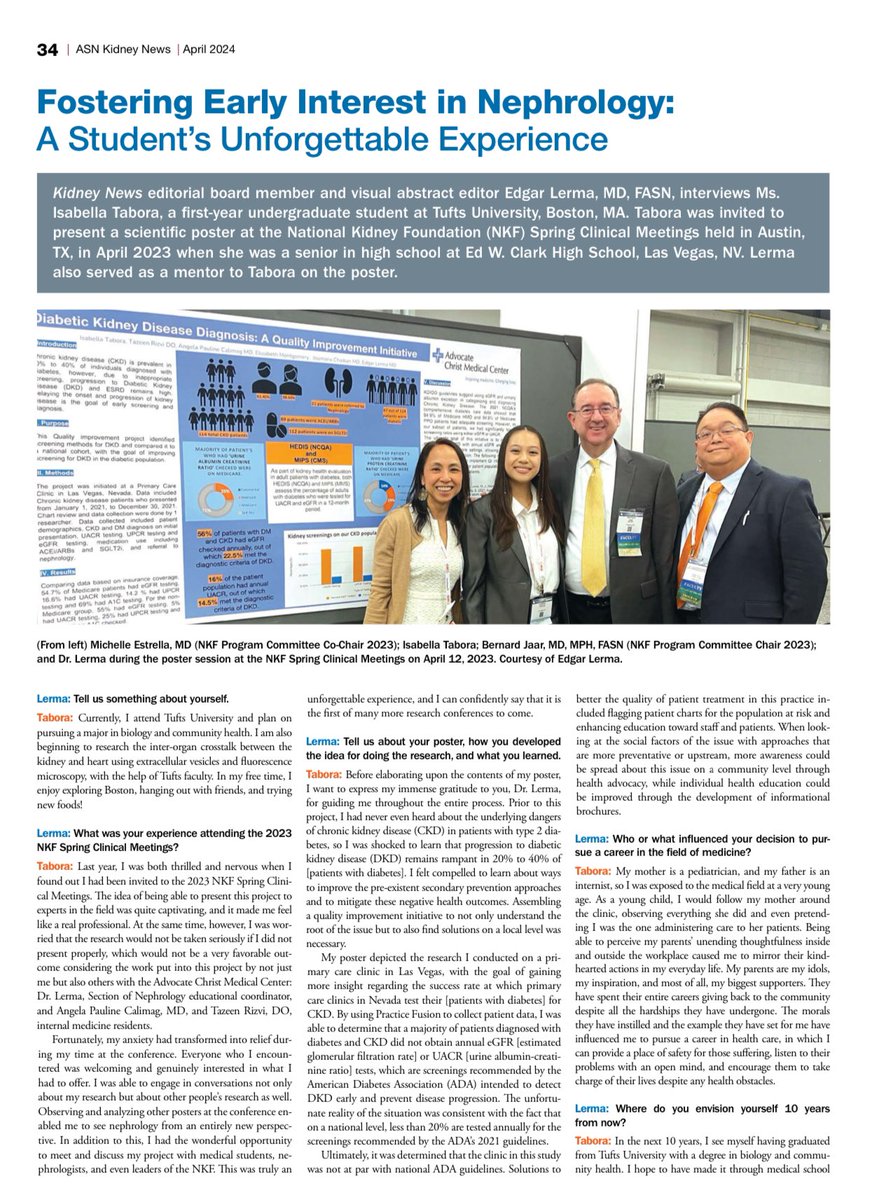 edgarvlermamd's tweet photo. Check โ
out my interview with @isabxllatabora @ASNKidney @KidneyNews ๐ฐ April 2024 issue #NephForward #NephWorkforce
๐๐ผ https://t.co/FPtUm8vIm4 https://t.co/99pXxfTRnp