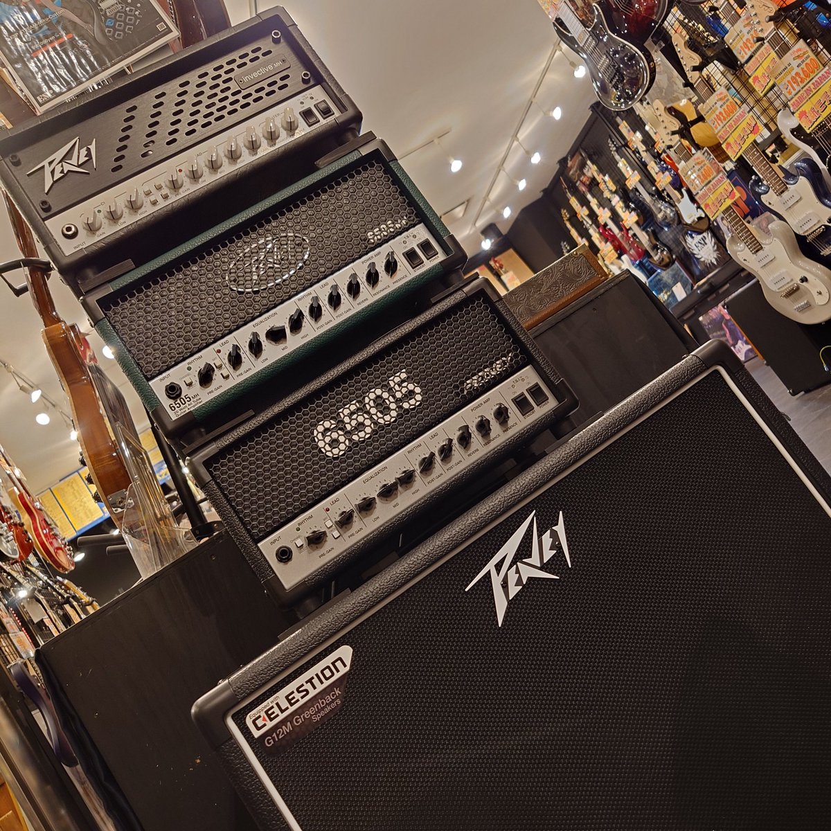 ※English translation to ALT

🗼Peavey Tower🗼

Peaveyのコンパクトなヘッドとキャビが入荷！！
・invective MH
・6505 MH Japan Edition
・6505 MH
・112-6 Guitar Enclosure

特に日本国内でしか販売していない6505は、中身も通常の物とは違います‼️‼️
是非お試しください✨