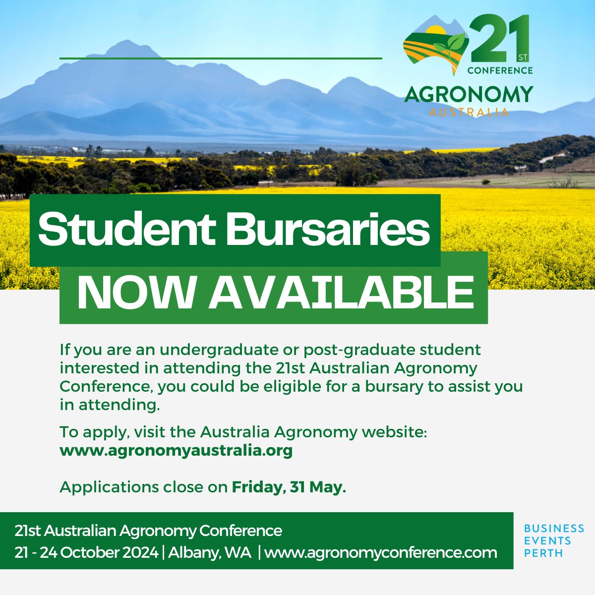 Calling under-grad and post-grad students 📣📣Have you submitted an ABSTRACT?? Consider seeking some support 👇👇agronomyaustralia.org