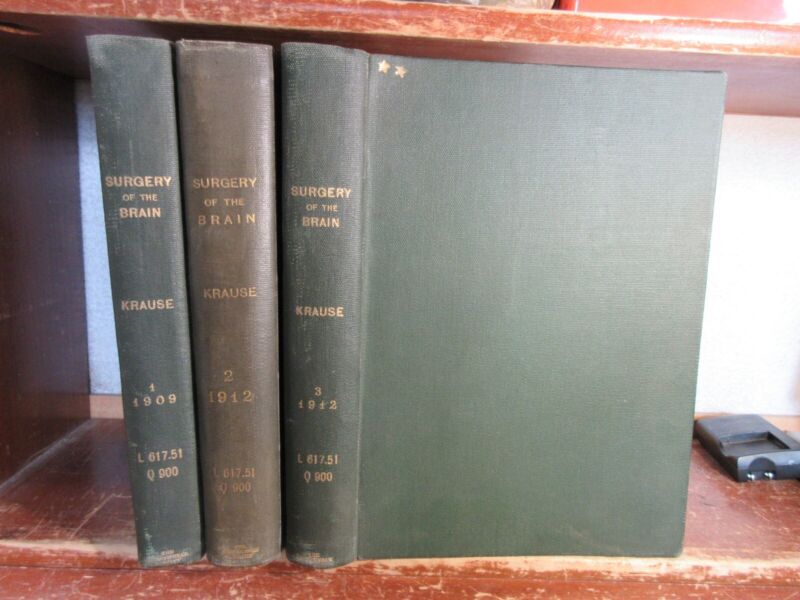 Old Surgery Of The Brain And Spinal Cord Book Set Head Skull Medical Anatomy Lot ebay.com/itm/Old-SURGER… #ad 📙