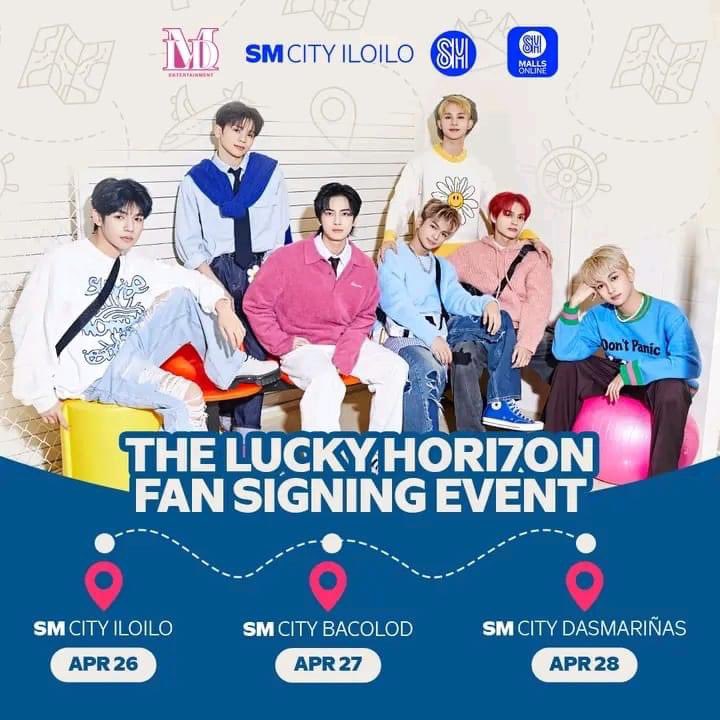 🚨| More dates added for HORI7ON’s Fan Signing Event🍀✨ 📆 April 26 📍SM City Iloilo 📆 April 27 📍 SM City Bacolod 📆 March 28 📍SM City Dasmariñas #HORI7ON #호라이즌 #EverythinghereatSM