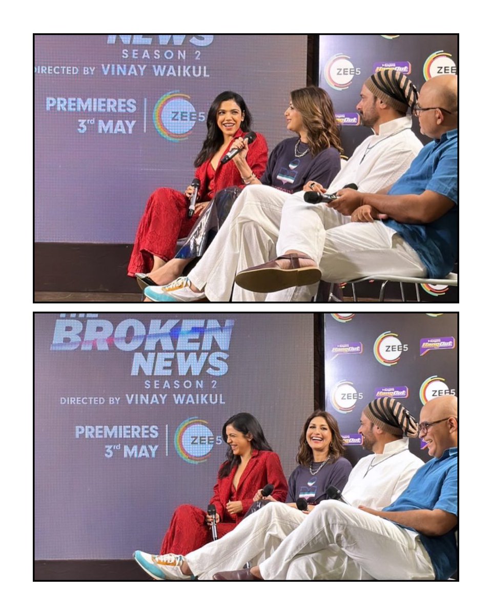 Trailer launch day 🍿♥️ ‘The Broken News S 2 @ZEE5India @JaideepAhlawat @iamsonalibendre