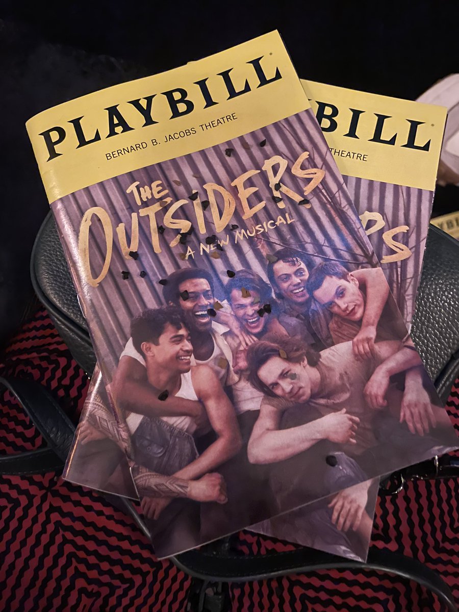 Highly recommend sitting front row at The Outsiders for an interactive experience. The gravel was flying and the rain was spitting. Also, I would like to give Brody Grant, Sky Lakota-Lynch, and Joshua Boone some Tonys.