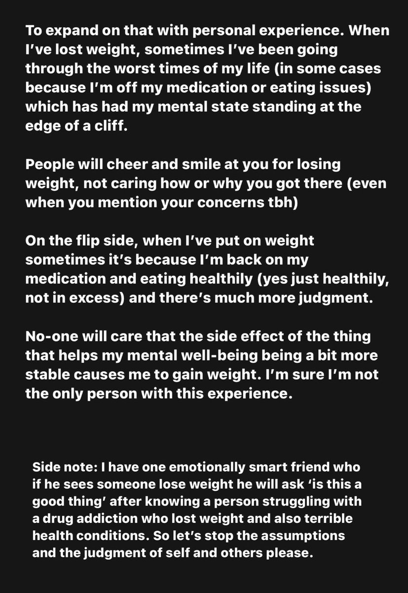 Trigger warning ⚠️ 

First 2 are #jameelajamil last one is me sharing a personal experience 

#emotionalhealth #mentalhealth #depression #anxiety #bpd #adhd #hiddenillness #hsp #autism #trauma #healing 
#ed #eatingdisorder #dietculture