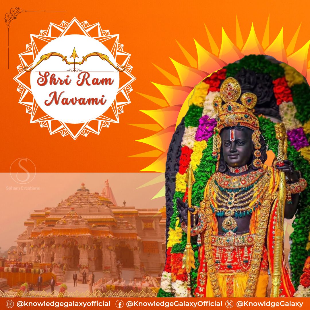 KnowldgeGalaxy's tweet photo. Wishing you all a Shubh Shri Ram Navami &amp; also greetings on the inauguration of Grand Shri Ram Temple in Ayodhya!  🙏🏻 🏹  🕉️ 🏵️ 🚩

#RamNavami #श्री_राम #रामलला #JaiShreeRam #AyodhyaRamMandir #JaySiyaRam #Ramlala #SuryaTilak https://t.co/ZOscK1TdXG