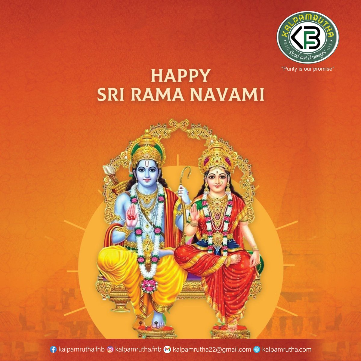 Wishing you a blessed Rama Navami! May this auspicious day bring joy and the purest blessings to your home. 

#Kalpamrutha #PurityIsOurPromise #RamaNavami #ColdPressedOils #KalpamruthaFood #kalpamruthaproducts #kalpamruthawoodpressed #KalpamruthaCelebrates #KalpamruthaEssence