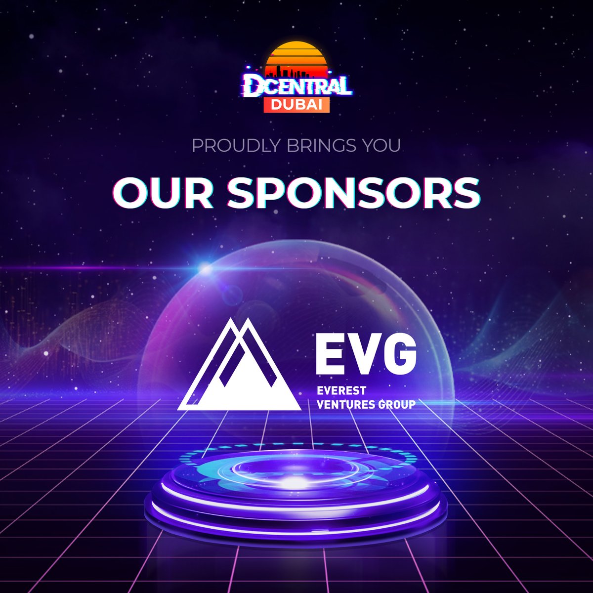 🔥We are thrilled to spotlight Everest Ventures Group as the sponsor of our upcoming events in Dubai! A special thanks to @EVG_Ventures, a Web3 venture studio driving the mass adoption of Web3 and ushering in an open, foolproof digital future. 📅 Join our DCENTRAL DUBAI Events…