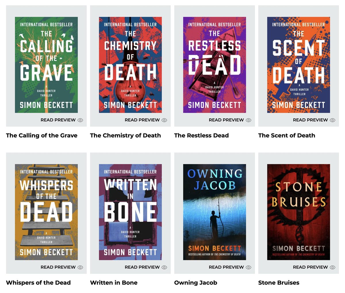 US READERS: The David Hunter books and stand-alone thrillers WHERE THERE’S SMOKE and STONE BRUISES have been released in stunning editions by @OpenRoadMedia ➤ tinyurl.com/3zvk6wyb