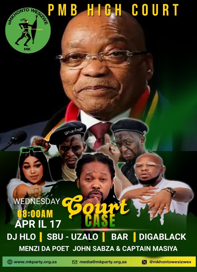 uMkhonto WeSizwe MK Party here in Pietermaritzburg to support President Zuma.

uMkhonto WeSizwe MK Party is protecting Bantu South Africans wherever they are.

President Zuma face is in the Ballot Paper.

Thanks to your and those around you.

#VoteMK29May 
#VoteMK2024