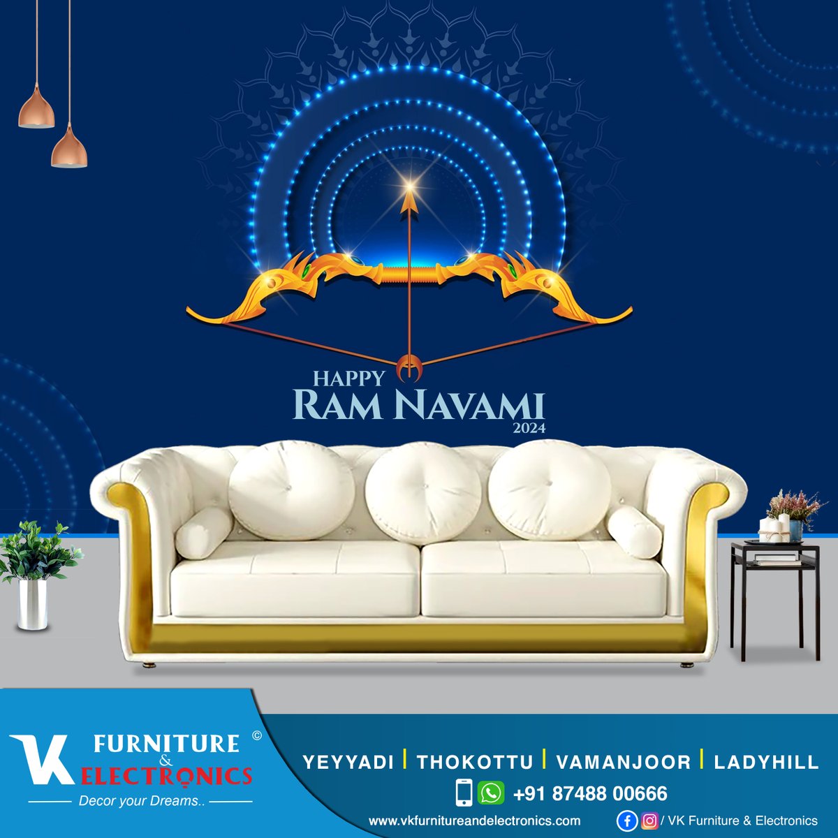 May this auspicious day brighten your life with happiness, wealth, joy and health....

#ramnavami #jaishreeram #festival #ramram #vkfurnitureandelectronics #vkyeyyadi #vkthokottu #vkvamanjoor #vkchilimbi #vkgroups
#vkcombooffer #vksofamakers #mangalore #itsmangalore #mangaluru