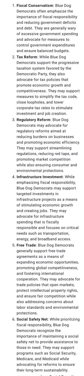 Lowkey the Blue Dog coalition's economic takes sound almost 1:1 to what I want. Just replace the social safety net part with NIT