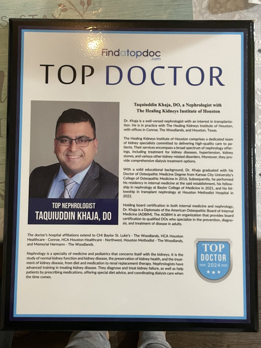 Blessed and humbled by the acknowledgment 😁
#Alhamdulillah 
#striveforexcellence
#LeaveYourMark 
#nephrology