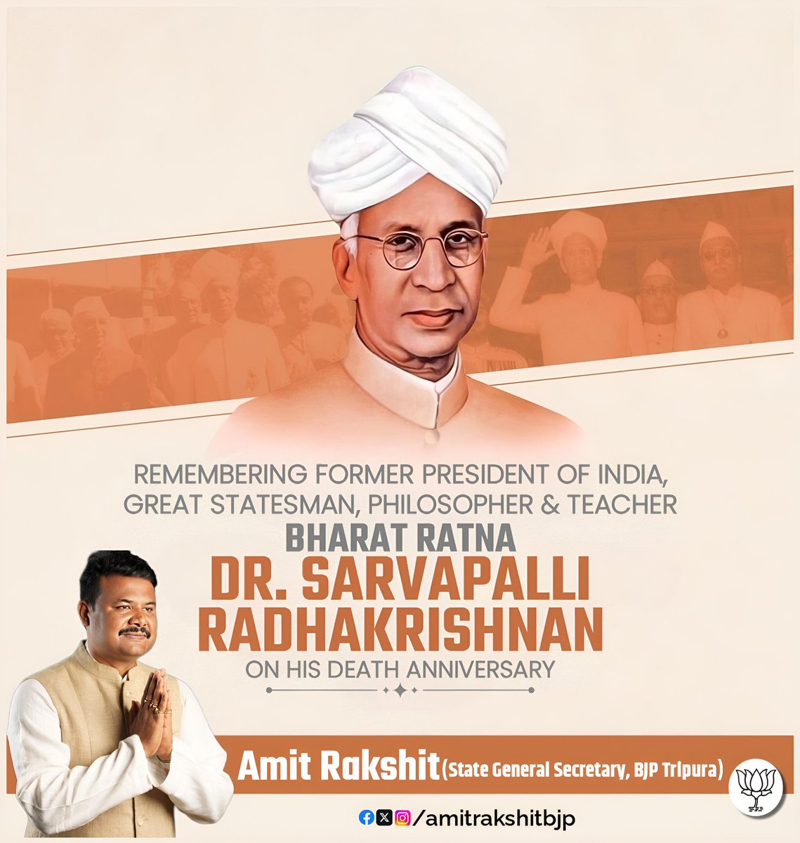 Honoring Dr. Sarvepalli Radhakrishnan on his death anniversary.

His impact as a past President, philosopher, educator, and leader echoes through the ages, fueling endless inspiration. #RadhakrishnanLegacy