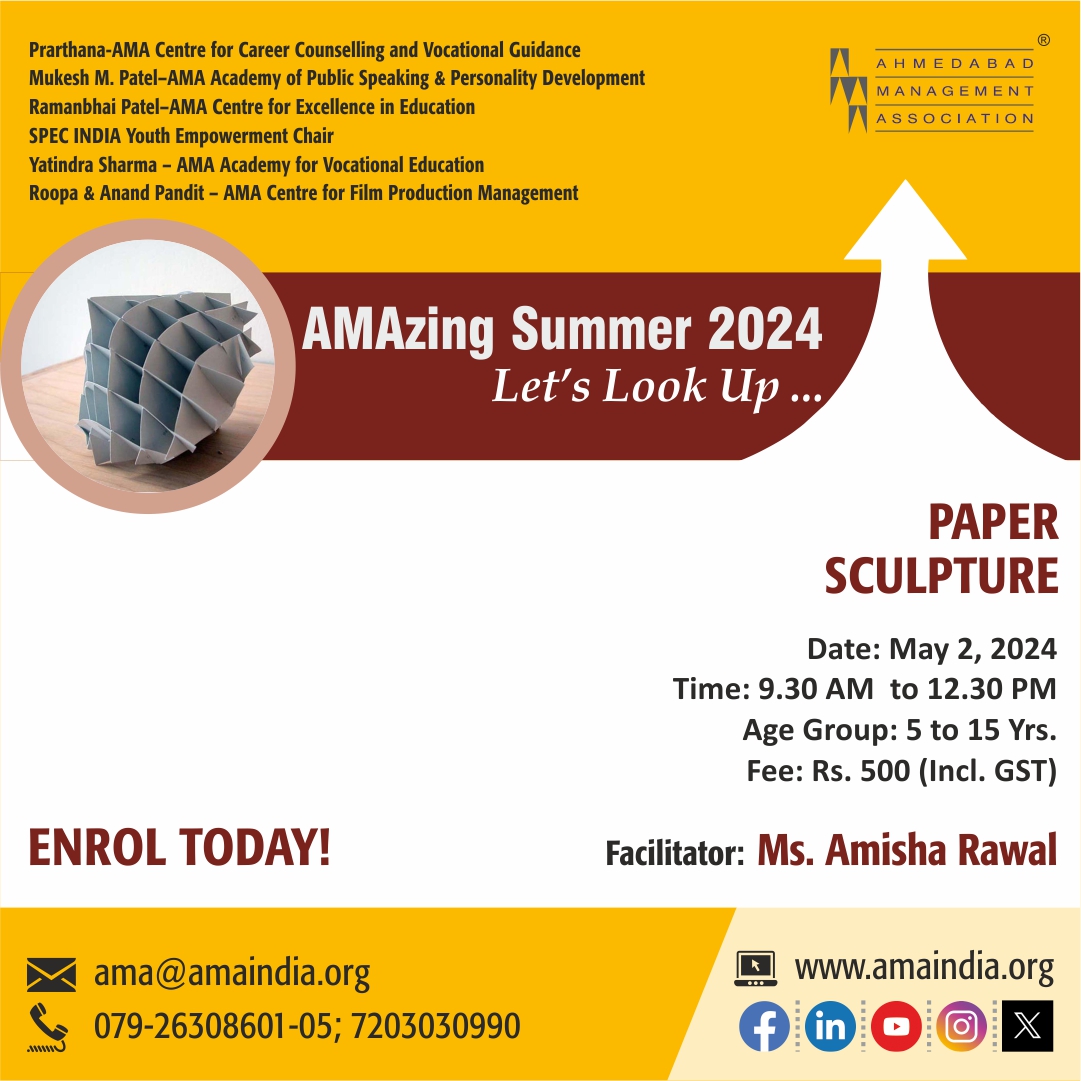 ama_ahmedabad's tweet photo. 🤔 Curious about the exciting adventures awaiting this summer? Explore our workshops featuring Podcasting for Teens, Paper Sculpture, Card Making with Colours and Leaves, and a DIY Upcycling Workshop!
#ama #amaindia #summerworkshop #podcasting #papersculpture #diyworkshop https://t.co/cC4jYAg87L