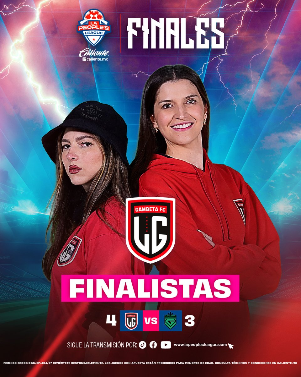 LaPeoplesLeague's tweet photo. ¡Primeros finalistas!🔥 

#LaGambetaFC terminó de líder en el torneo regular y ahora pelearán por el primer título en #LaPeoplesLeague 

#FinalesLPL https://t.co/V8r9VAyzxF