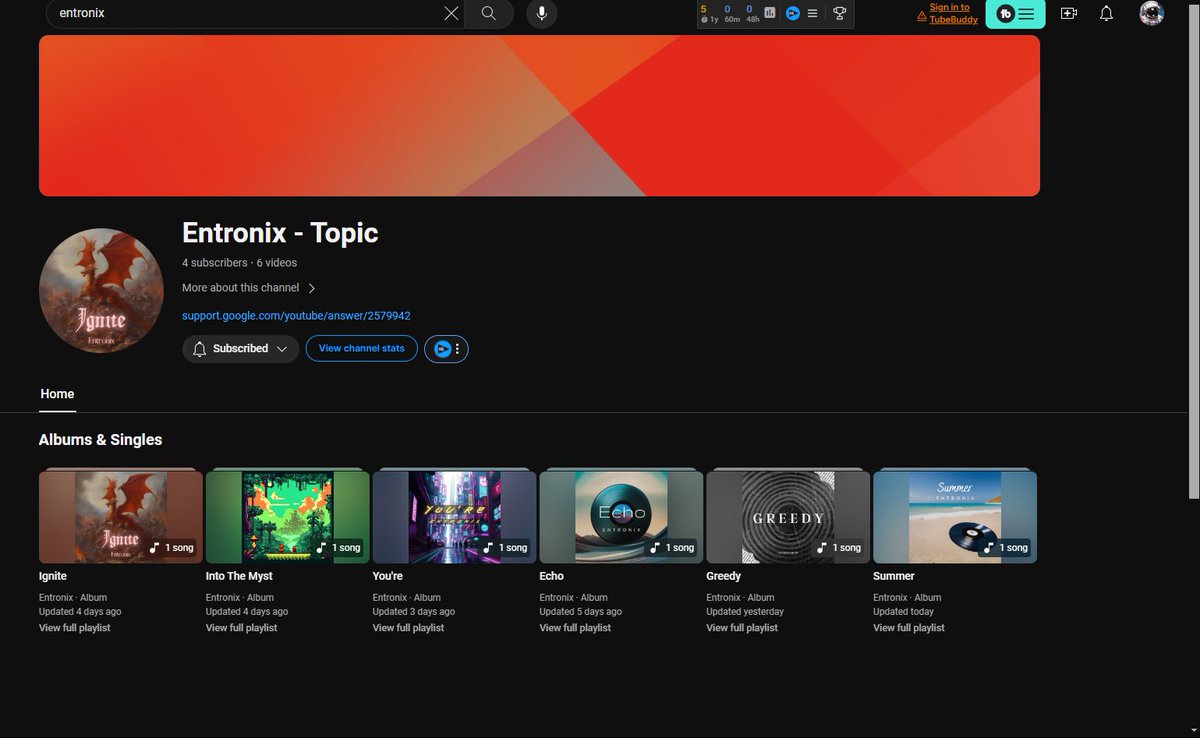 Entronixmsc's tweet photo. @TeamYouTube Hi guys, I'm an artist and got my AOC recently. Yet, my previous release doesn't get merged with my AOC. https://t.co/1NrpNBTpLY