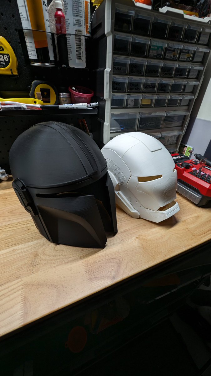 QuinstaTV's tweet photo. @rudeism I think until I need to do more detailed parts and have the space for a well ventilated area I'll stick to the FDM Bambu P1S. For helmets and armour it seems to do the job. https://t.co/zu4GxqrBxX