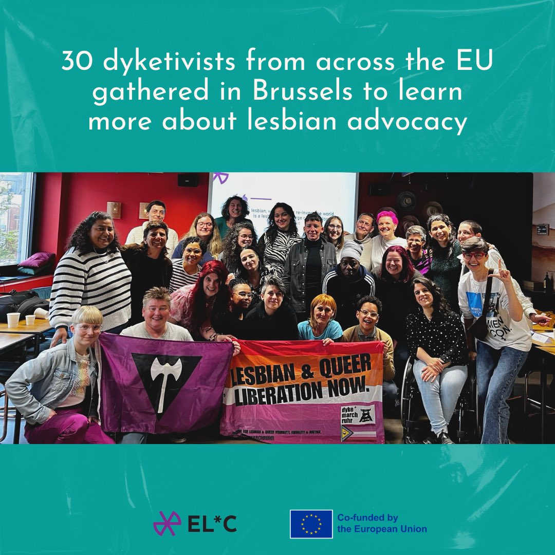 The EL*C study visit to Brussels is in full lesbian swing! We’re talking workshops, working together, connecting dyketivists from across the EU. The 1st day meant: advocacy & narrative building workshop, socializing, building a transnational lesbian movement one step at a time.