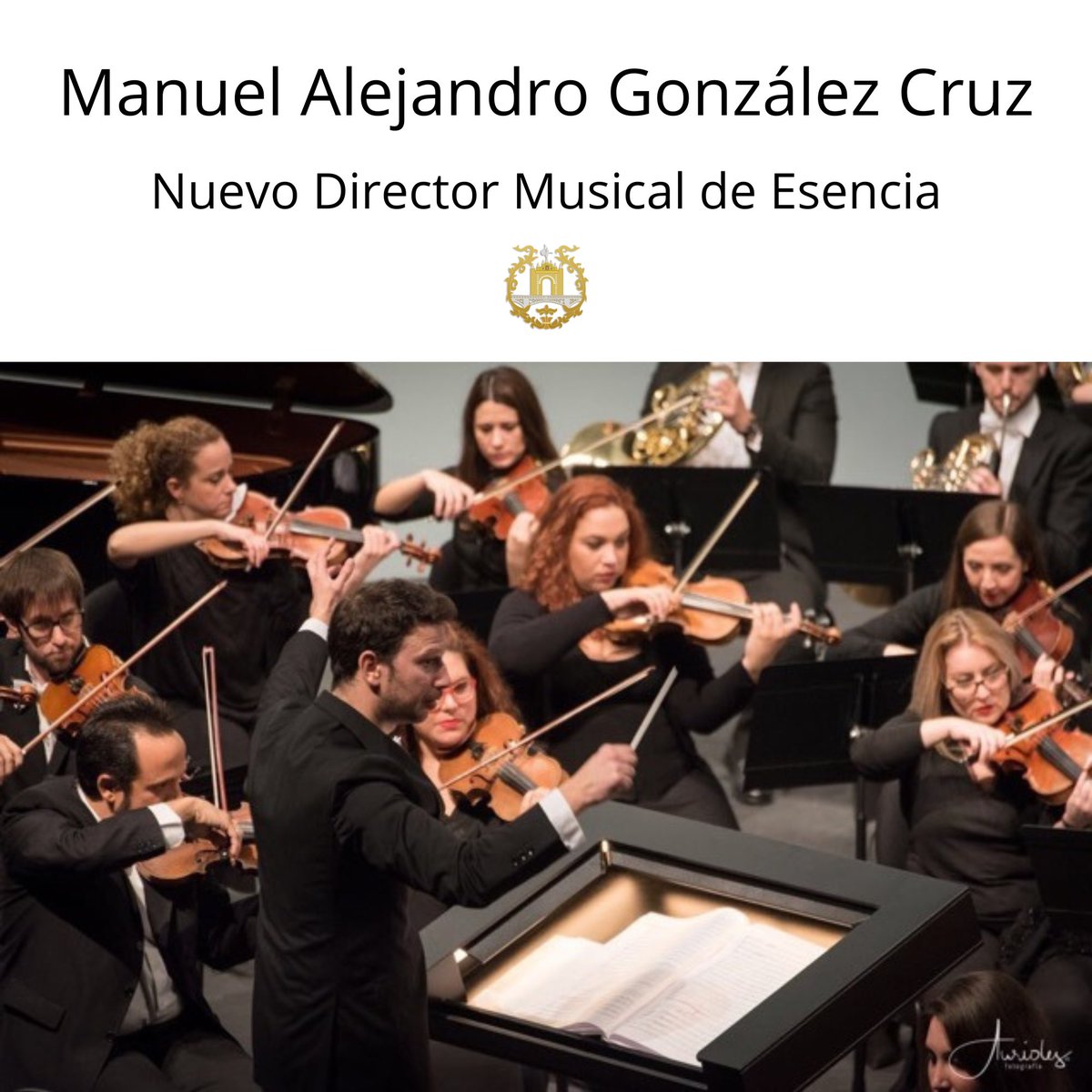 CCyTTEsencia's tweet photo. COMUNICADO OFICIAL 🚨 Manuel Alejandro González Cruz, nuevo Director Musical de Esencia

Más info en nuestra web: https://t.co/PWjAQNetZV https://t.co/M0TqdjoCTb