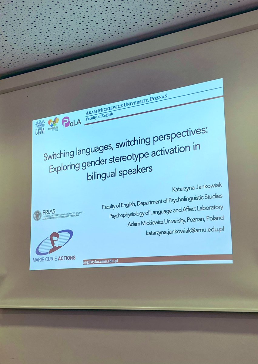 katjankowiak's tweet photo. Excited to have shared novel insights on how gender stereotypes shape bilingual cognition this Monday! Big thanks to @FRIAS_UFreiburg for supporting my research and offering the platform to discuss this crucial perspective! #GenderStereotypes #BilingualCognition https://t.co/FvZfxrGOp7