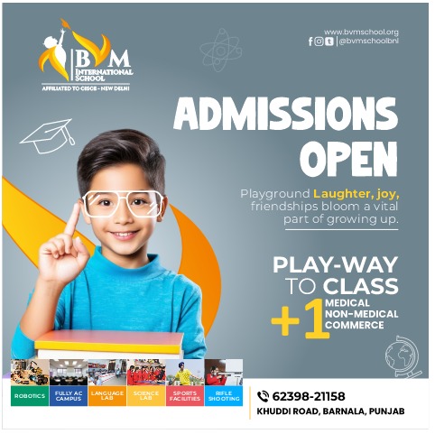 Unlock a world of boundless learning at BVM International School! Join us for an enriching educational journey. Admissions now open for curious minds eager to explore, grow, and excel.

#BVMInternationalSchool #AdmissionsOpen #EducationExcellence #NewBeginnings #FutureLeaders