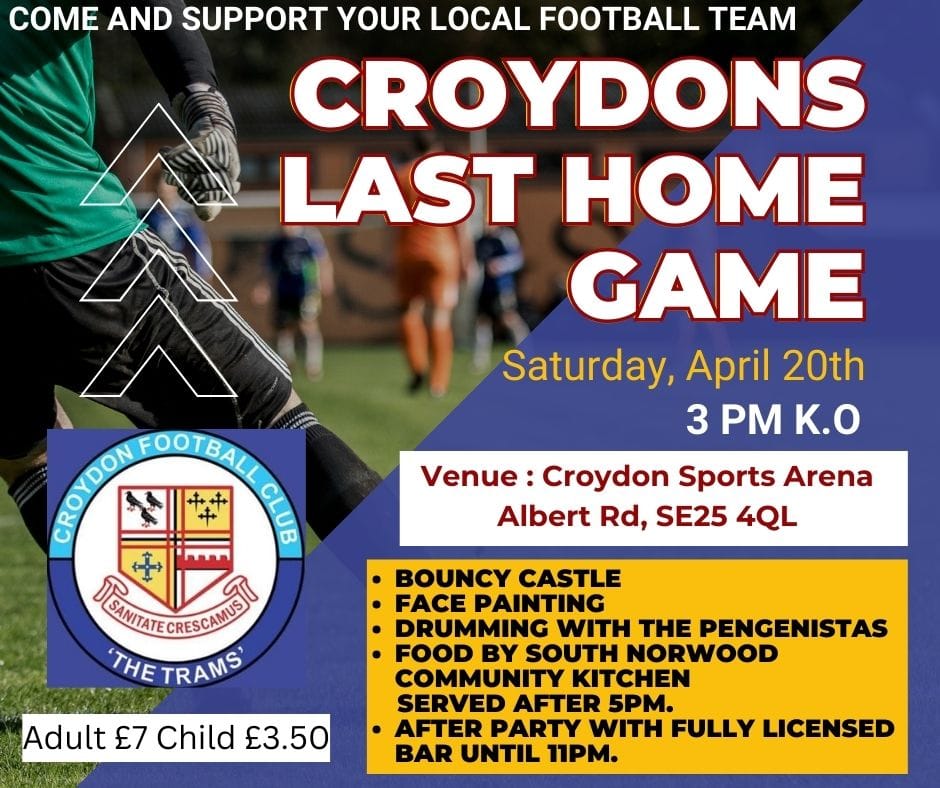 Come support your local football team AND catch some SNCK BBQ vibes this SATURDAY. We are lending our time to help another amazing community asset 🩵 #southnorwood @Croydon_FC ⚽️🥘