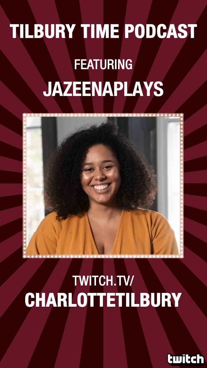 Darlings! It's that time again⏰ Tune in for this week's #TilburyTime #podcast LIVE today on @Twitch with the FABULOUS @JazeenaPlays ! 🎮 We'll be discussing the BAFTAS, the gaming world and, of course, BEAUTY! 💄 LIVE @3PM BST✨