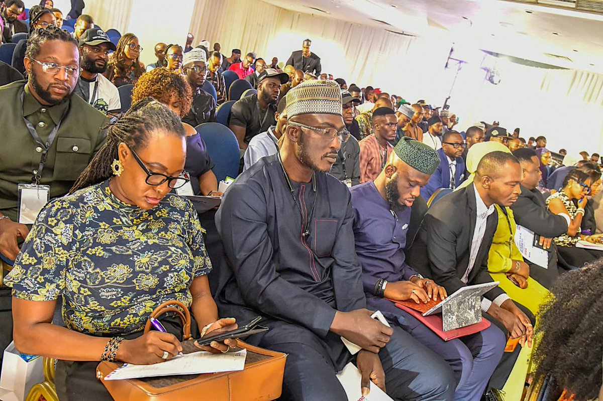 At the Sports as a Business Conference, holding today at the Hilton, Abuja: Malam Nasir @elrufai, Deputy Governor of Kaduna State Dr Hadiza Balarabe, Sports Minister John Enoh and Tonye Cole. The conference is organised by Aisha Shuaibu’s SWA Sports.