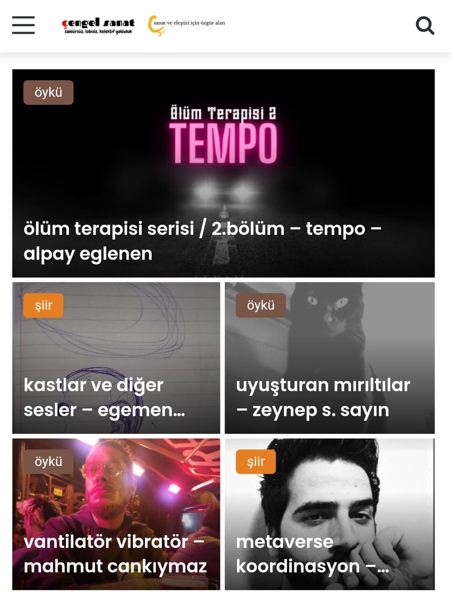 çengel sanat (@cengelsanat) on Twitter photo çengel sanat'ın bu haftaki taptaze içerikleri, onları çıtır çıtır tüketmeniz için, alev alev sizi bekliyor!vol.1💥💥 cengelsanat.net
<a href="/AlpayEglenen/">Alpay Eglenen</a> #egemenbostancı <a href="/Dunya_zey/">zeynep.s.</a> <a href="/MahmutCankiymaz/">Mahmut Cankiymaz</a> <a href="/nitinferhatt/">Ferhat Nitin</a> #şiir #öykü #edebiyat #sanat #wordpress #çengelsanat #türkşiiri çengel sanat'ın bu haftaki taptaze içerikleri, onları çıtır çıtır tüketmeniz için, alev alev sizi bekliyor!vol.1💥💥 cengelsanat.net
<a href="/AlpayEglenen/">Alpay Eglenen</a> #egemenbostancı <a href="/Dunya_zey/">zeynep.s.</a> <a href="/MahmutCankiymaz/">Mahmut Cankiymaz</a> <a href="/nitinferhatt/">Ferhat Nitin</a> #şiir #öykü #edebiyat #sanat #wordpress #çengelsanat #türkşiiri
