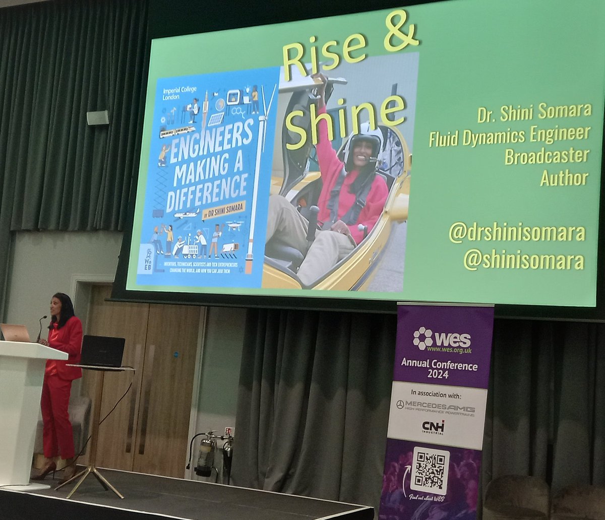 Opening talk @WES1919 with @shinisomara challenging engineers to dig deep and embrace our differences to make a difference #WESAnnualConference #WomenInEngineering