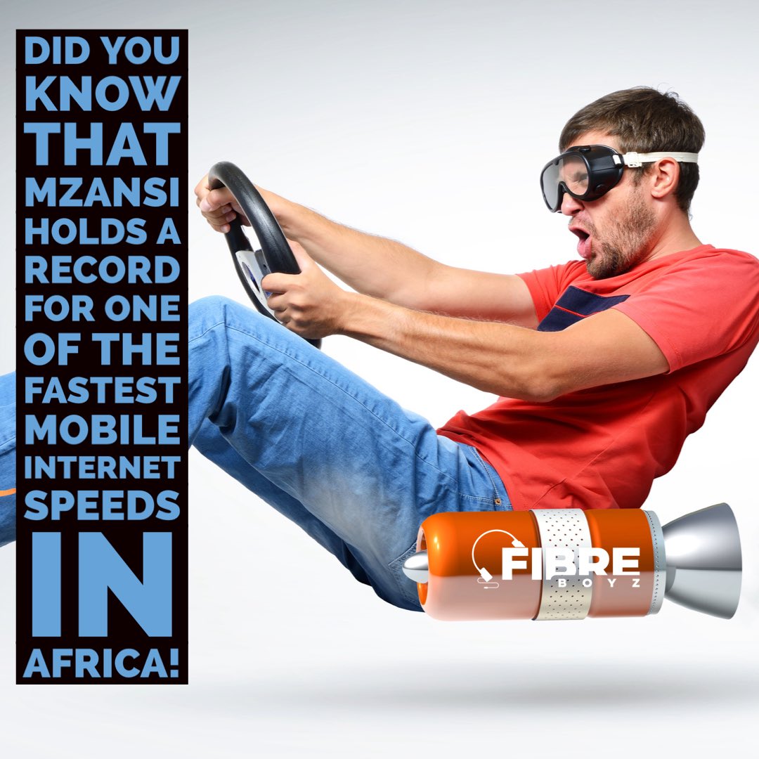 Hey South Africa! 🌍✨ Here’s another fun #fibreboyzfact: Our nation holds a record for one of the fastest mobile internet speeds in Africa! 🚀📱 #SpeedsterSA 🏎️💨

🏷️ #FastInternet #TechSavvySA #DigitalSpeed #SouthAfricaTech
