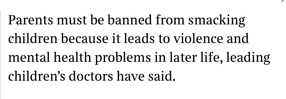 No. Smacking children should be banned because it’s violence, and violence is (almost always) immoral. This isn’t a scientific or medical question - it’s a moral one!