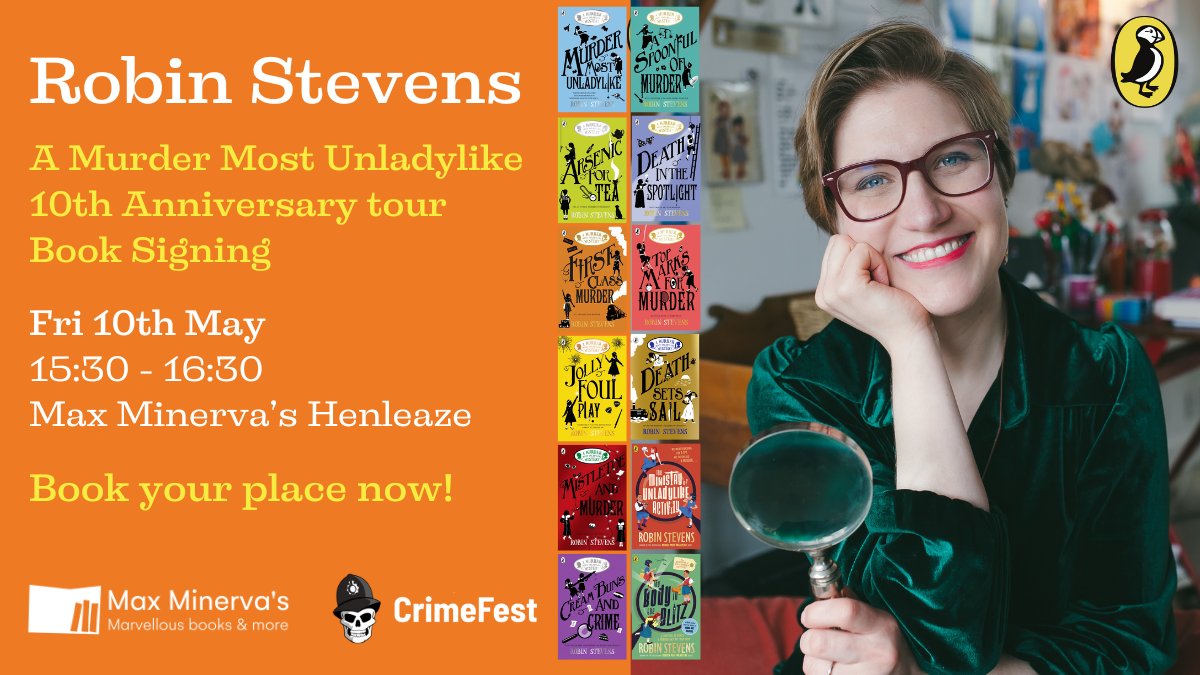 Hold the front page! One of the biggest names in #childrensbooks is coming to #Bristol on 10/05 for a very special signing in our #Henleaze shop... yes, Robin Stevens aka @redbreastedbird is bringing her #murdermostunladylike 10th anniversary tour to town! bit.ly/4aChbQm